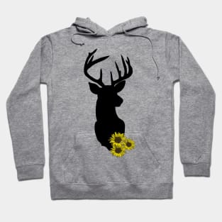 Vibrant Sunflower Deerhead Hoodie